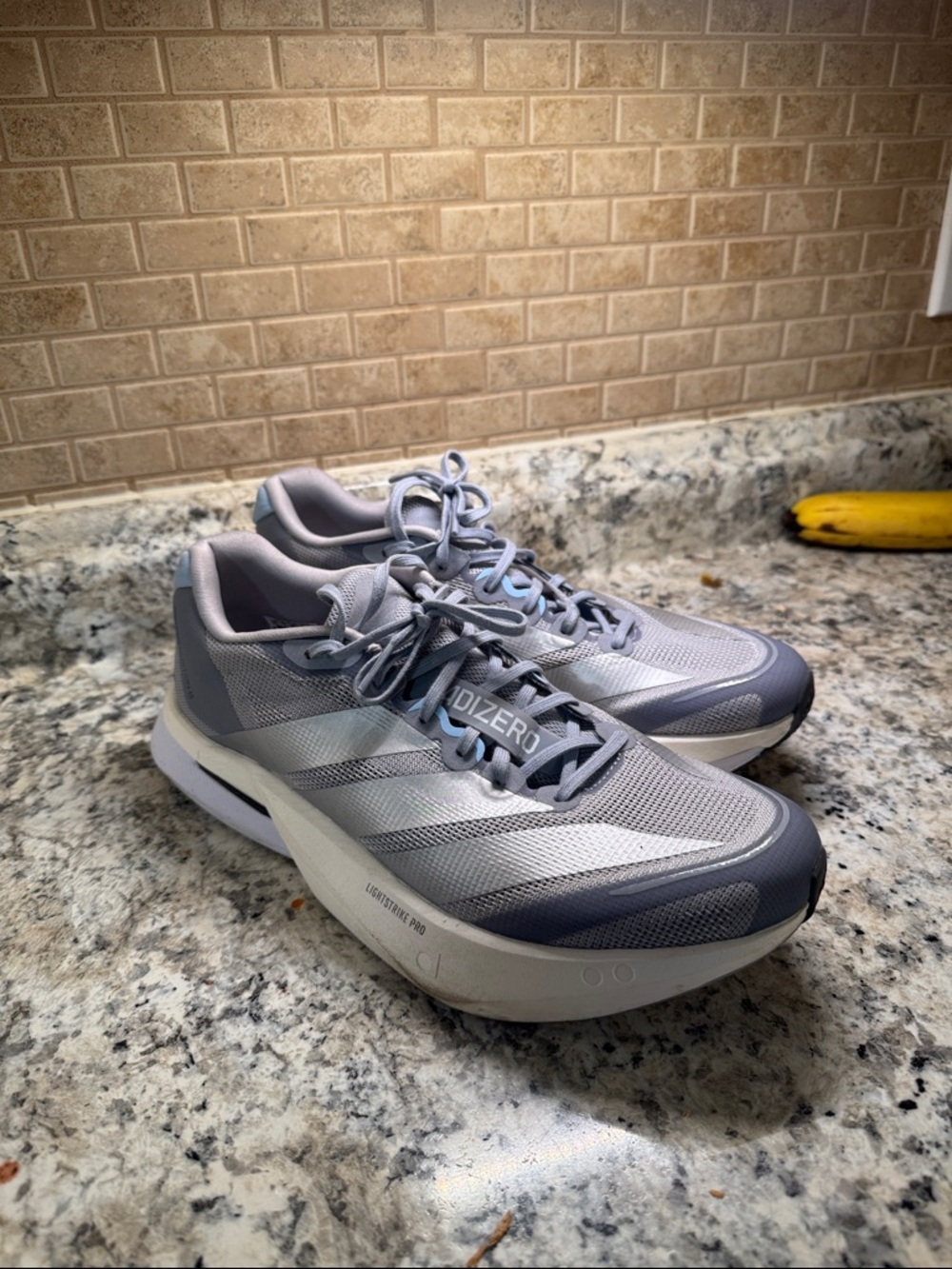 adidas Adizero Boston 13 Running Shoes - Light Gray & Dark Gray